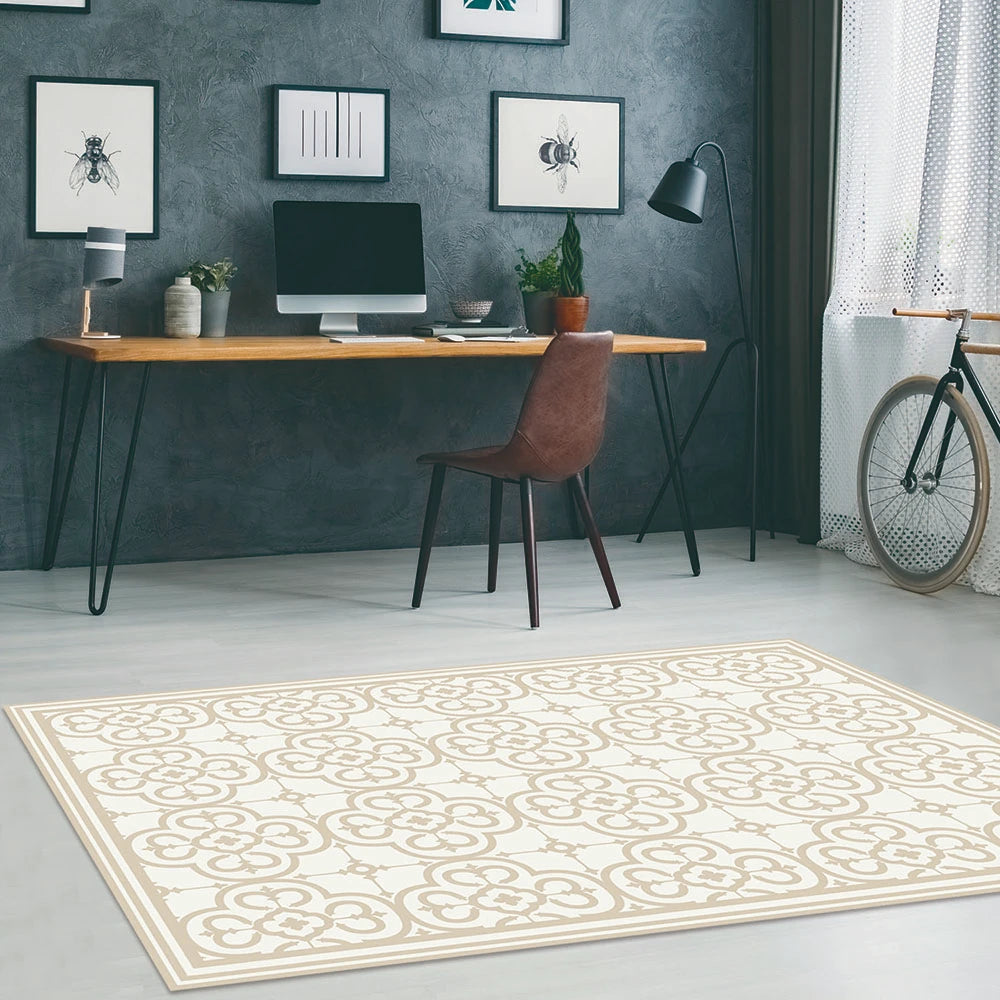 Alfombra Flor Árabe Arena