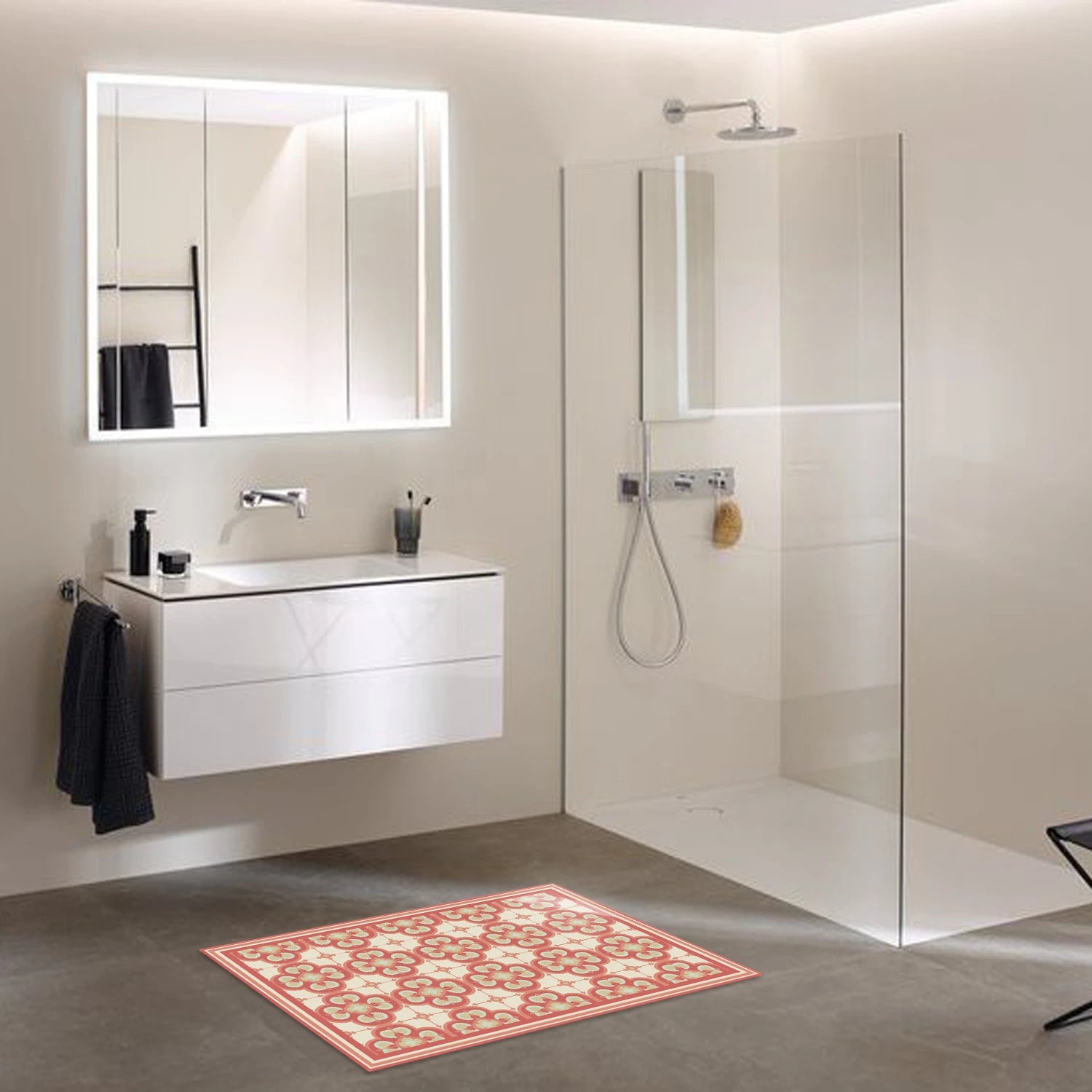 Alfombra Flor Árabe Coral