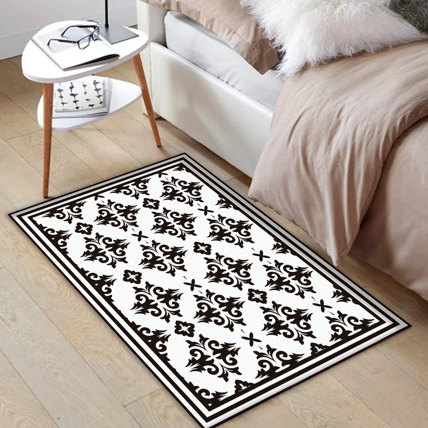 Alfombra Flor Griega Black