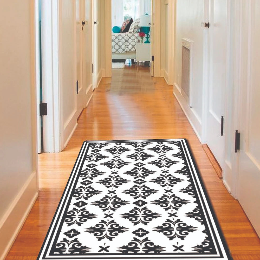 Alfombra Flor Griega Black