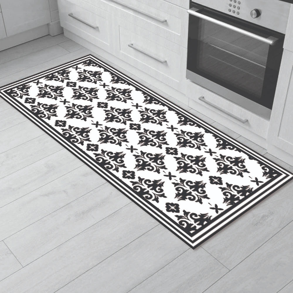 Alfombra Flor Griega Black