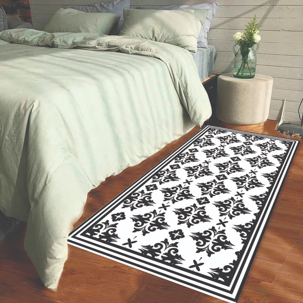 Alfombra Flor Griega Black