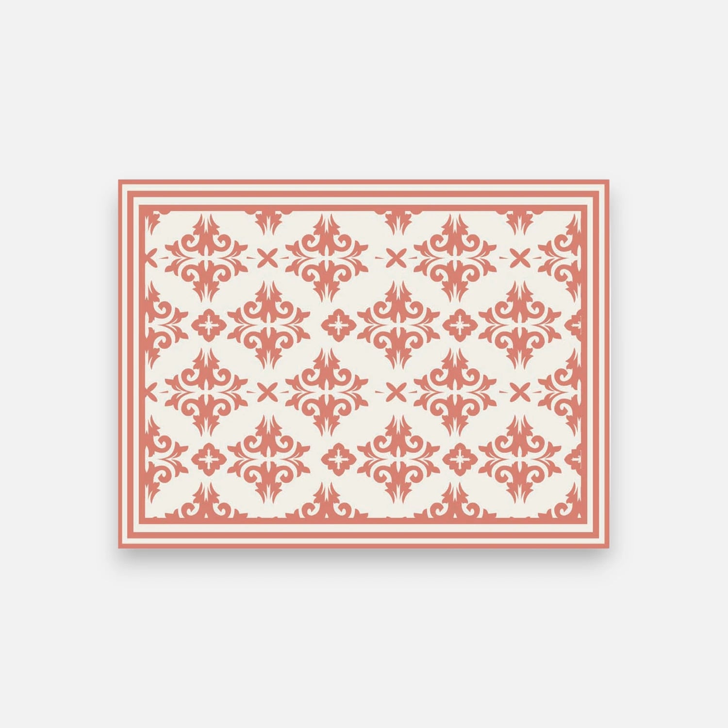 Alfombra Flor Griega Coral