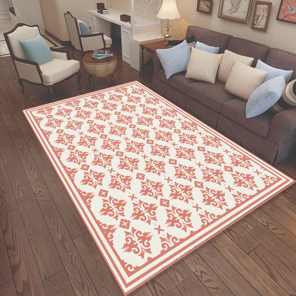 Alfombra Flor Griega Coral