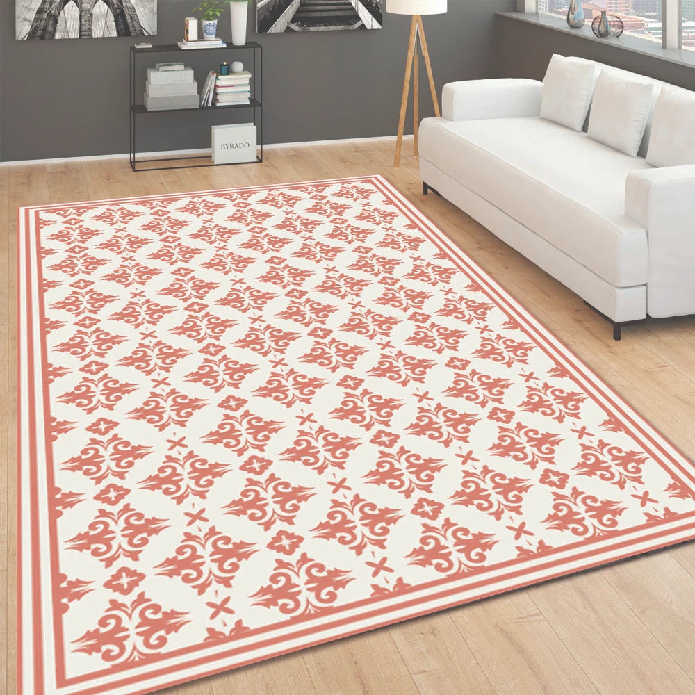 Alfombra Flor Griega Coral