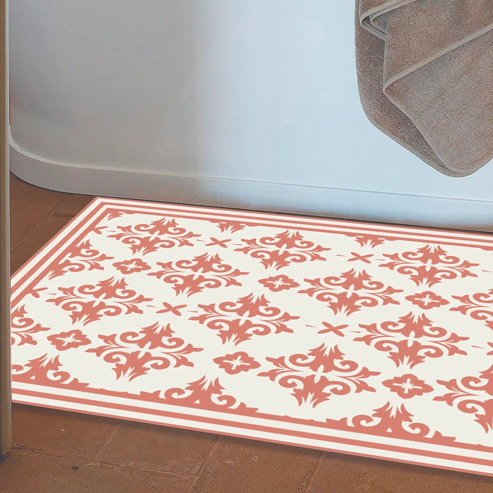 Alfombra Flor Griega Coral