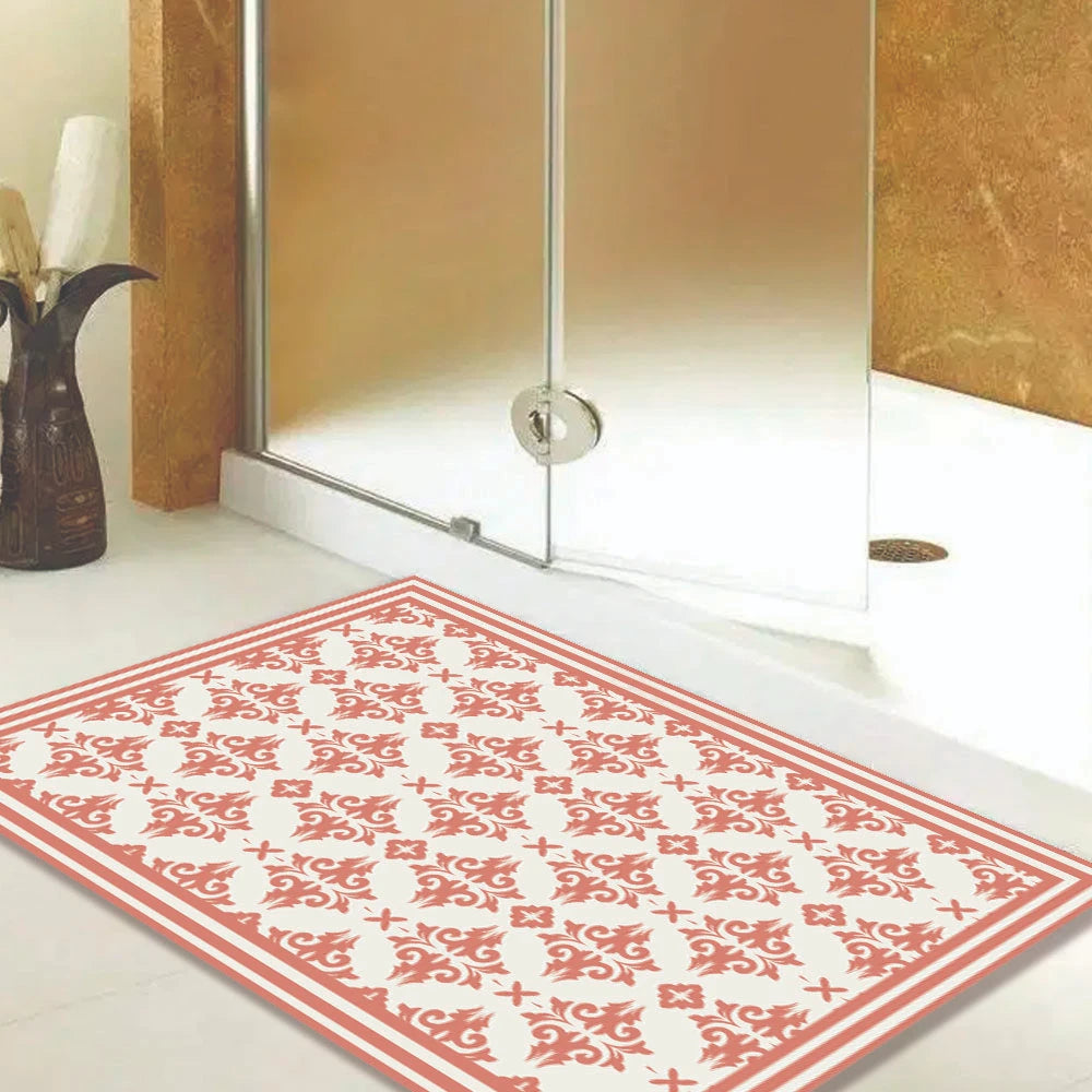 Alfombra Flor Griega Coral