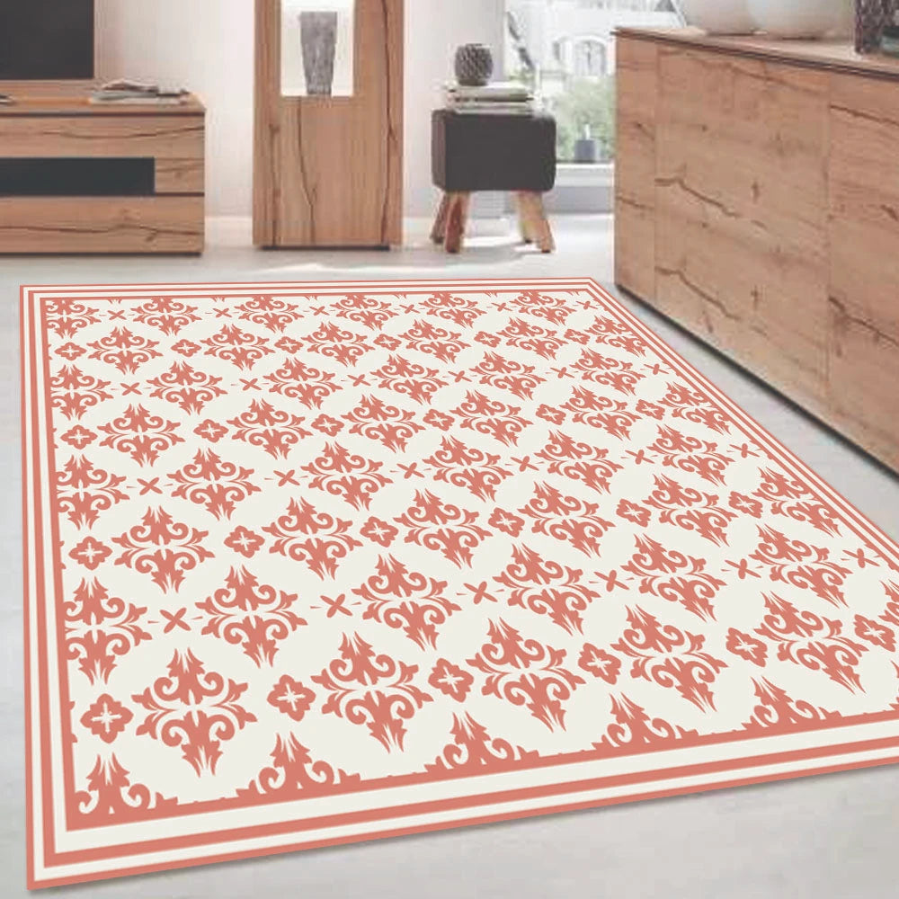 Alfombra Flor Griega Coral