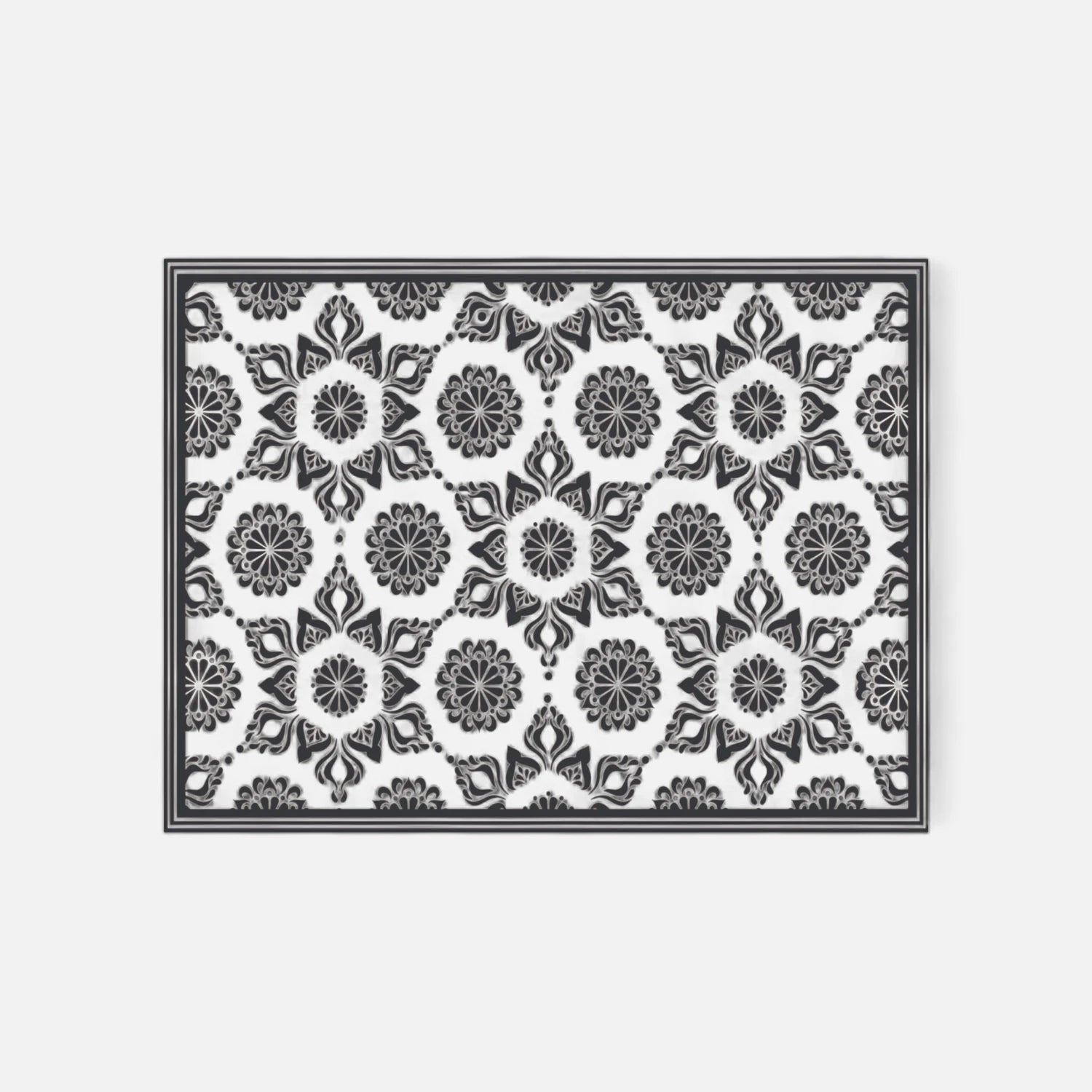 Alfombra Flor Hindú Black