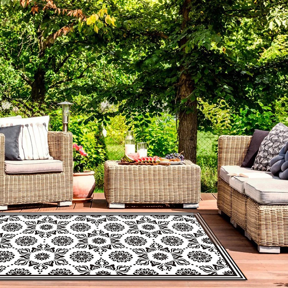 Alfombra Flor Hindú Black