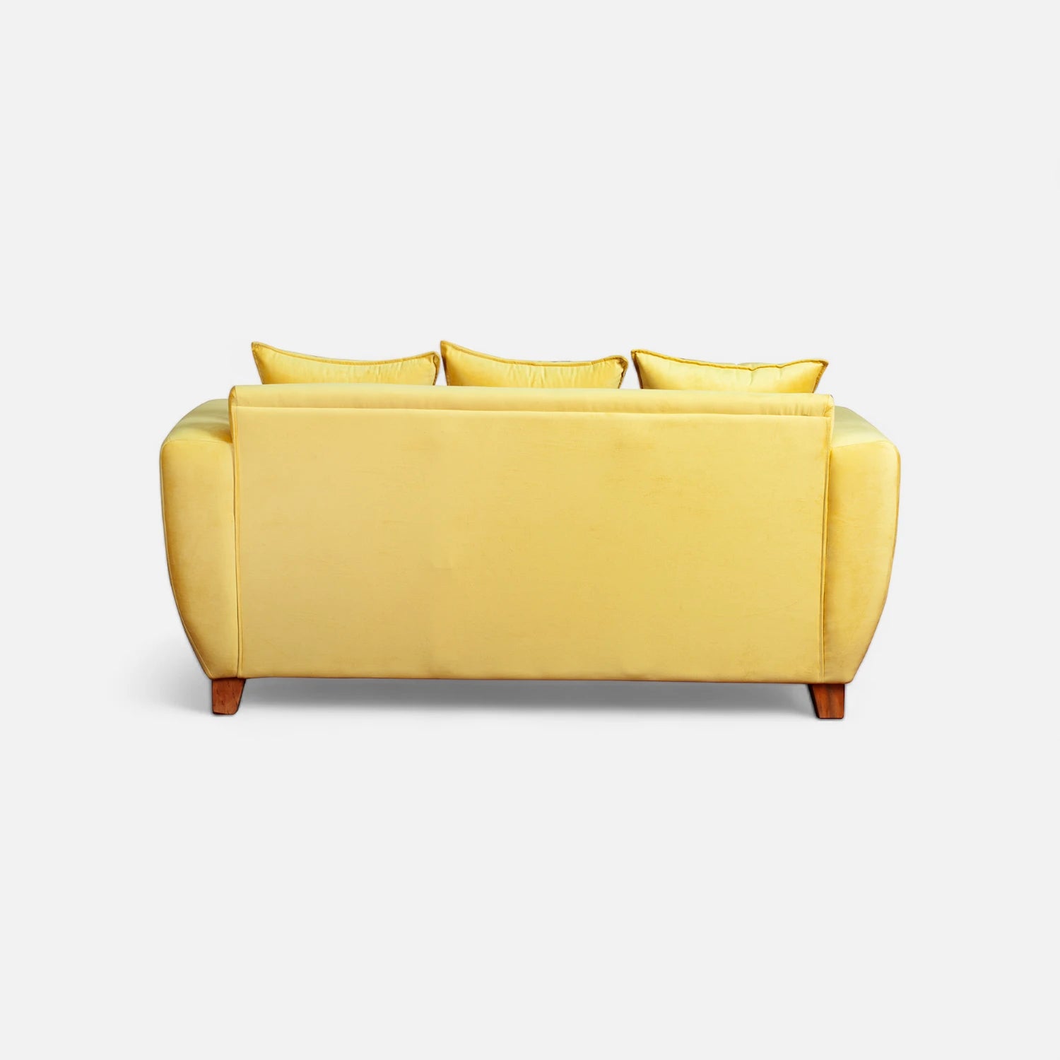 Sofá amarillo moderno de tela felpa con cojines acolchados - Mueble confortable para sa... mueblesamerica.cl