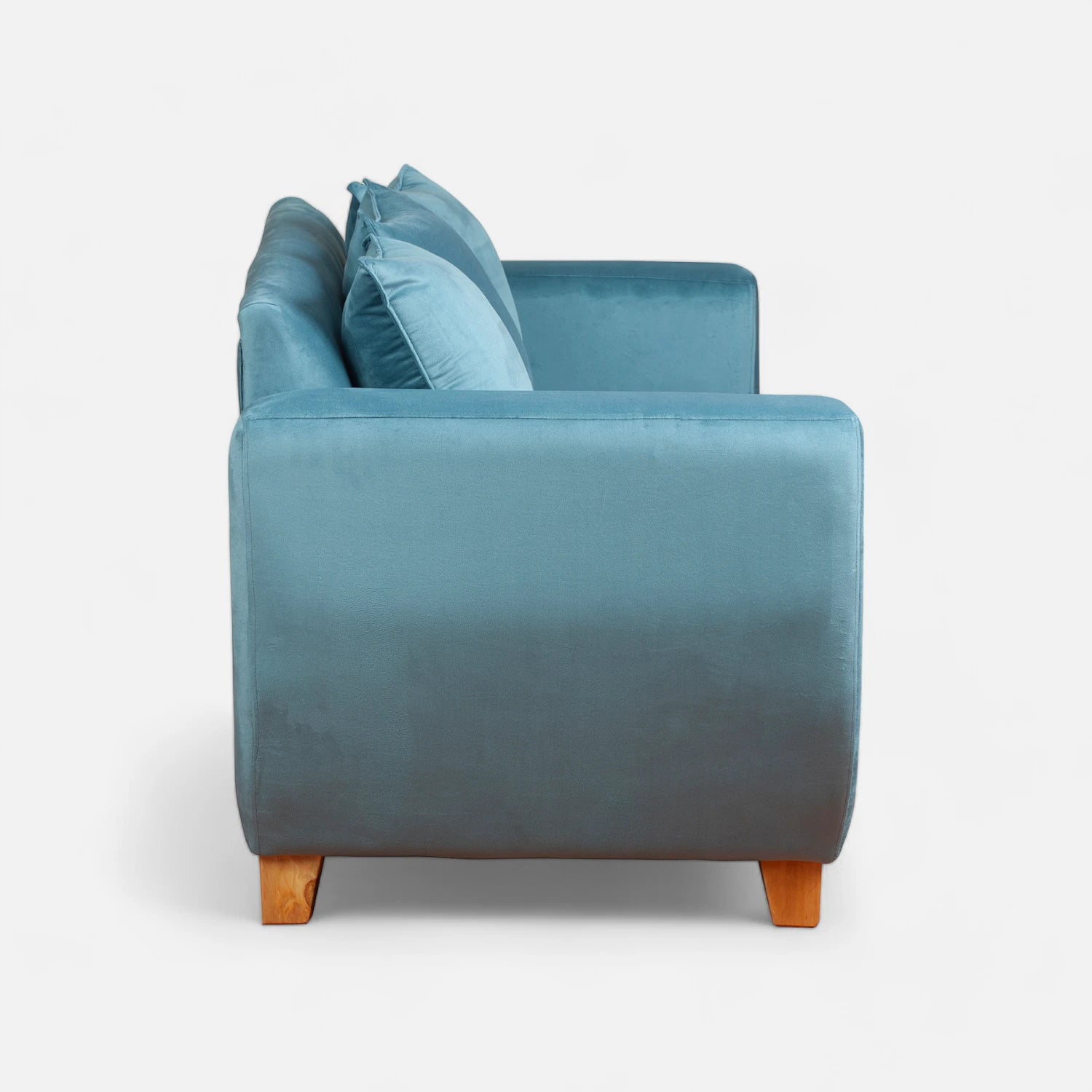 Sofá azul petróleo 3 cuerpos - Tela felpa, diseño moderno y cómodo. mueblesamerica.cl