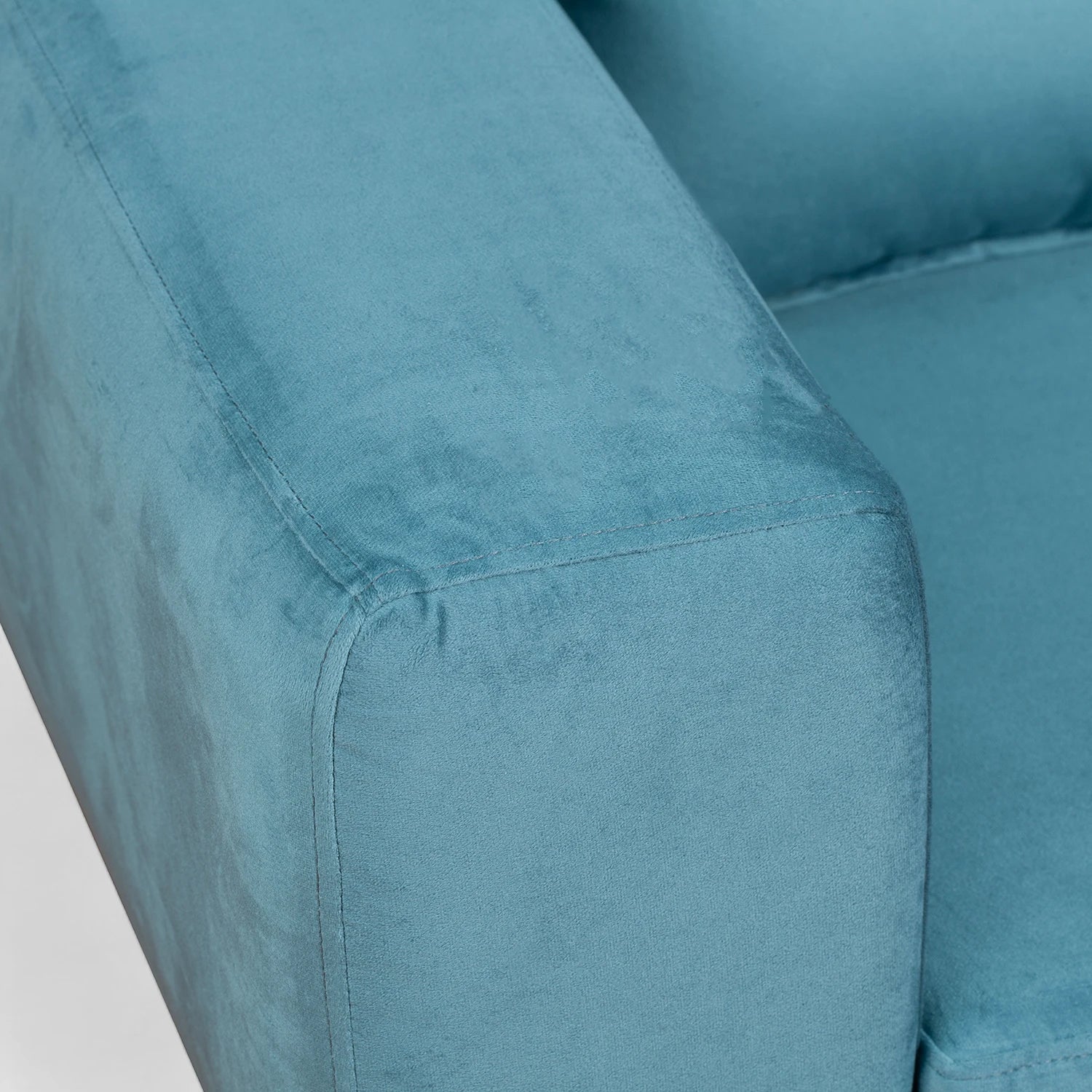 Sofá 3 Cuerpos Florencia Tela Felpa Azul Petróleo - Comodidad y estilo para tu sala. mueblesamerica.cl