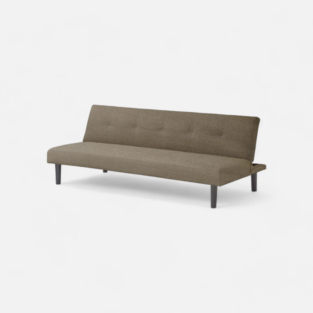 Futón Sofía 2 Cuerpos - Tela Lino - Beige