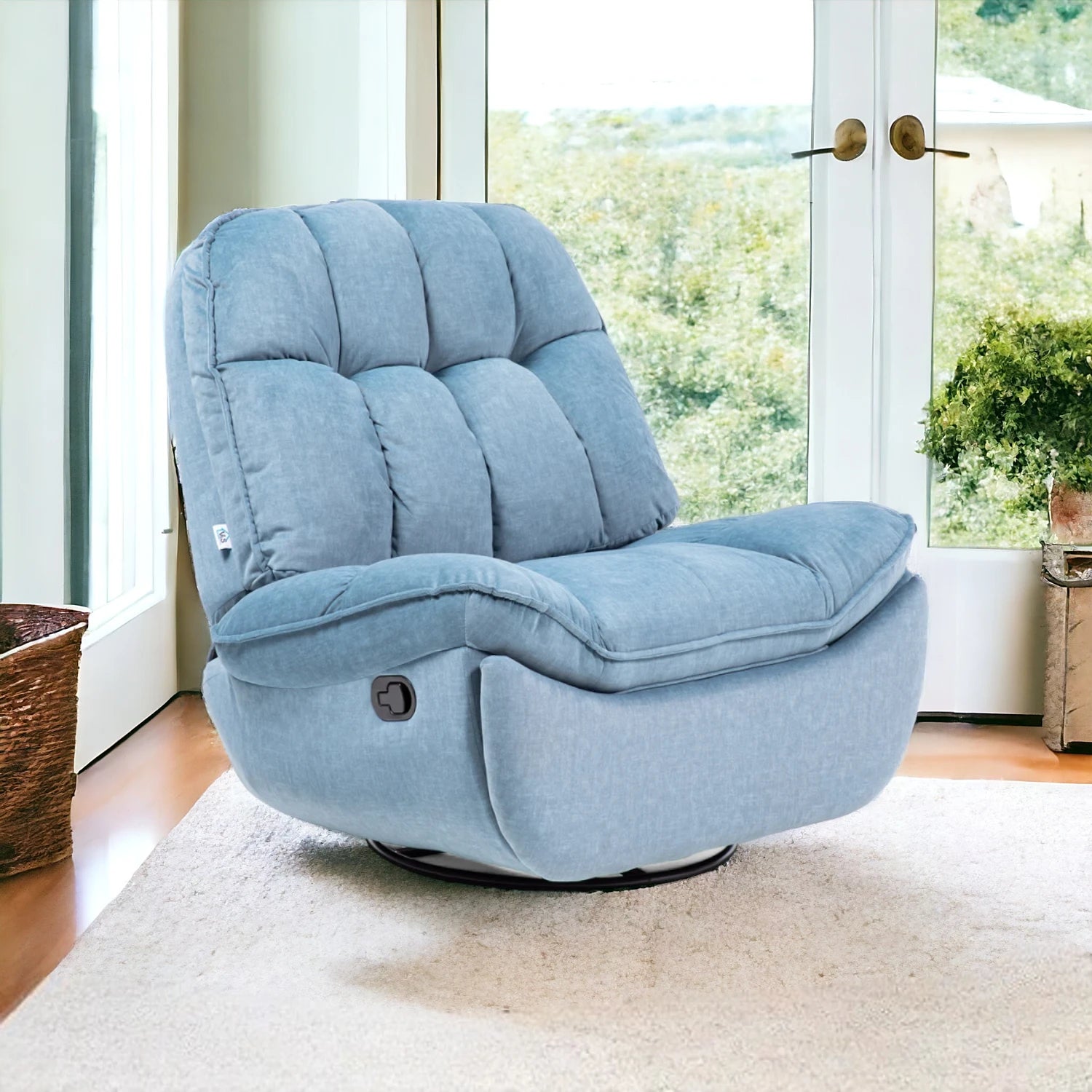 Sofá Bergere Giratorio - Modelo Orbital Azul