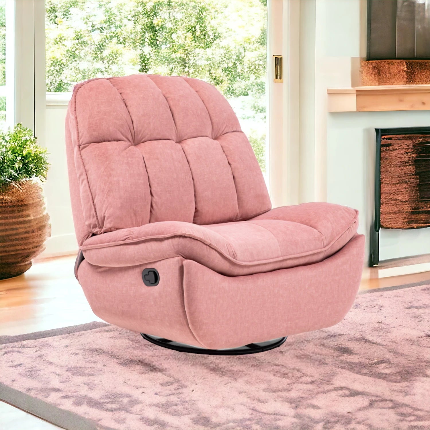 Sofá Bergere Giratorio - Modelo Orbital Rosado