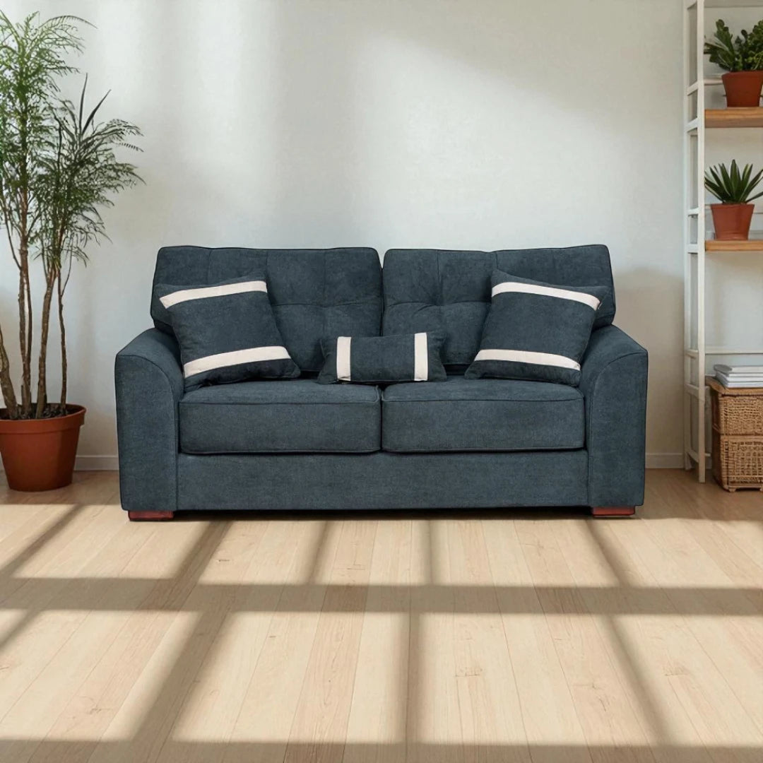 Sofá Monik 3 Cuerpos - Tela Lino Finesse Gris Piedra