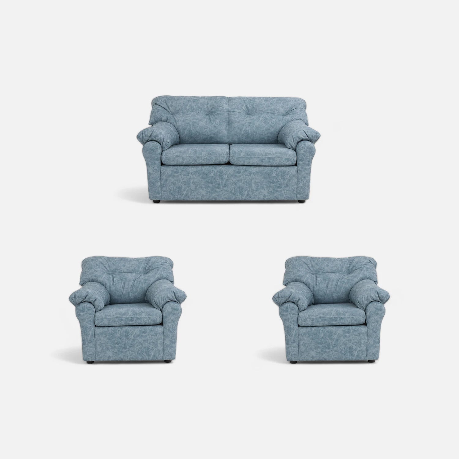 Living América 211 - Cuero Sintético Auris Azul Claro
