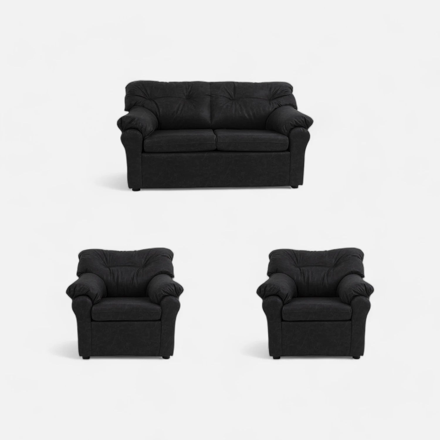 Living América 211 - Cuero Sintético Auris Negro