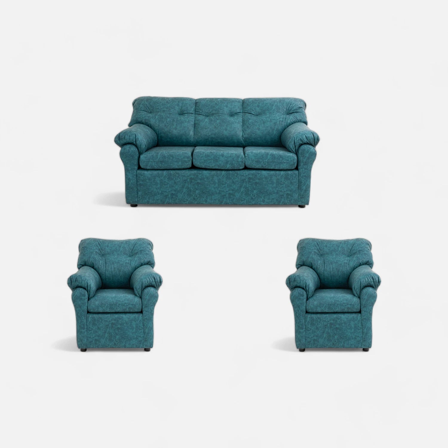 Living América 311 - Cuero Sintético Auris Azul Petróleo