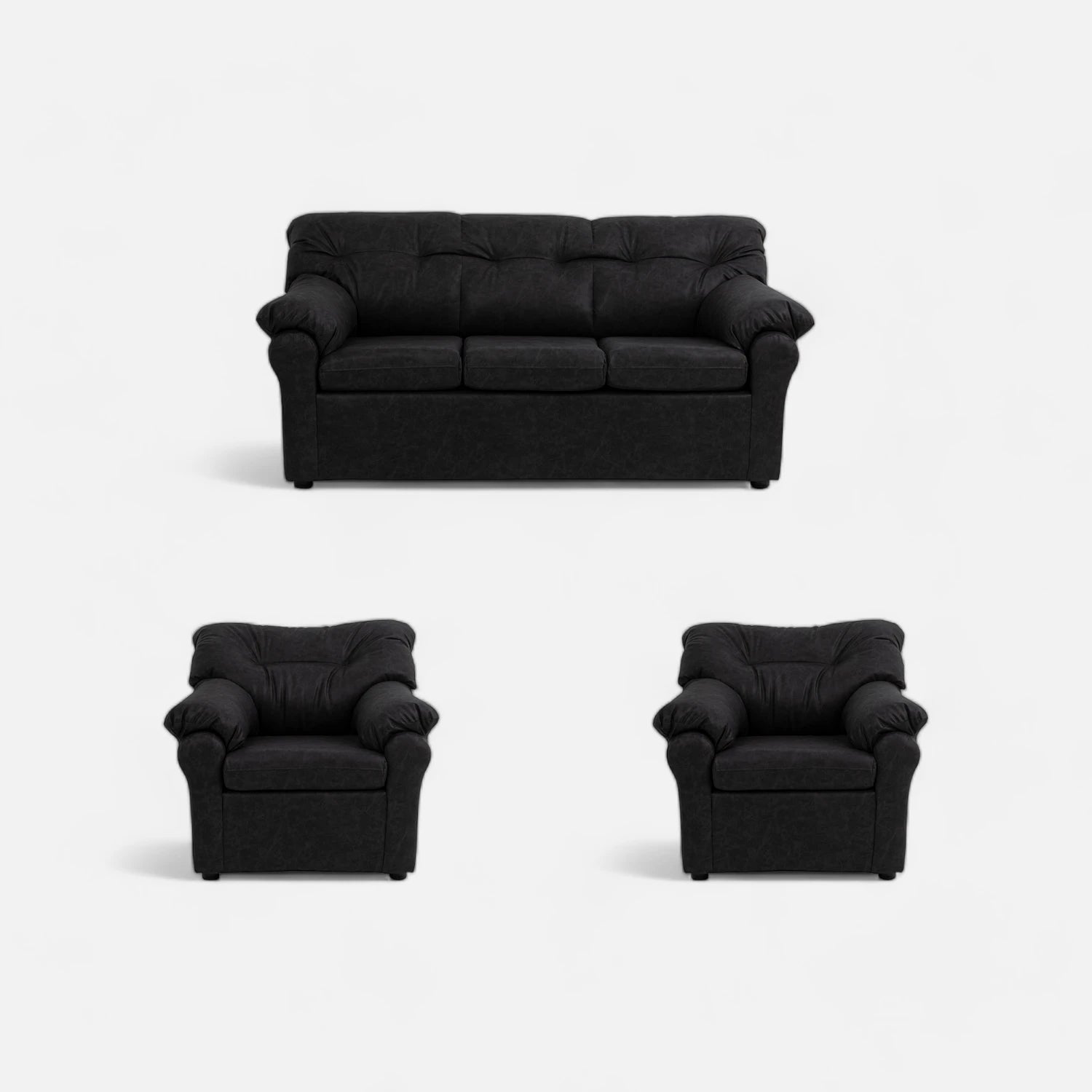 Living América 311 - Cuero Sintético Auris Negro