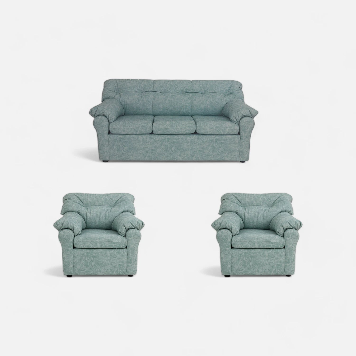 Living América 311 - Cuero Sintético Auris Verde Agua