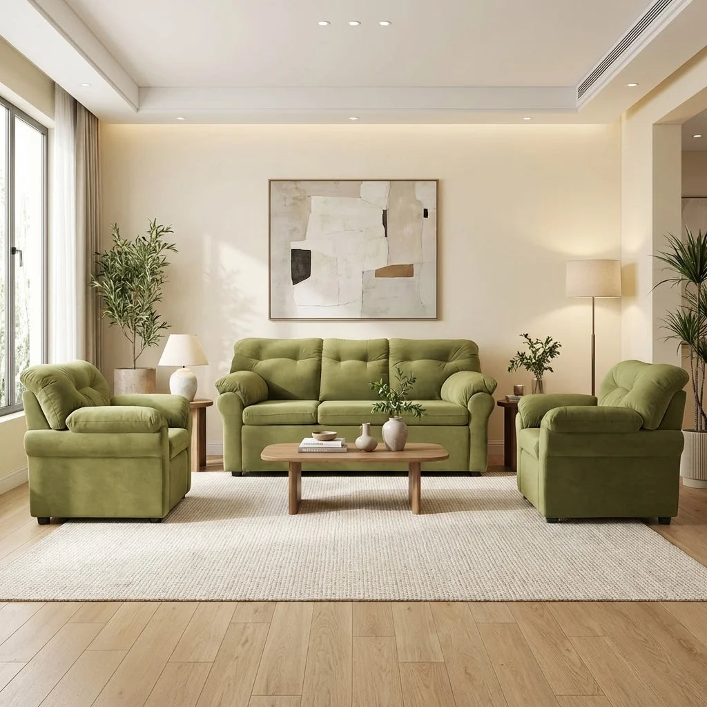 Living América 311 - Tela Felpa Verde Musgo