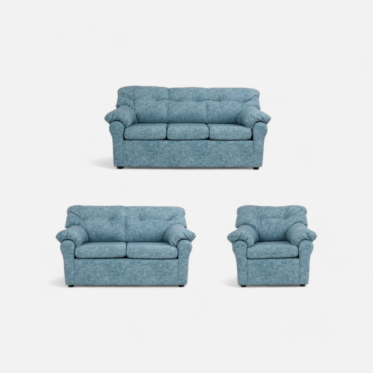 Living América 321 - Cuero Sintético Auris Azul Claro