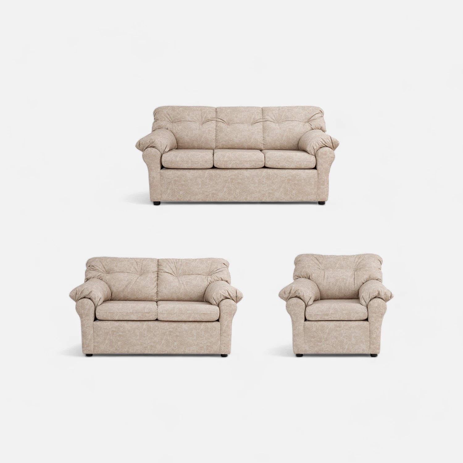 Living América 321 - Cuero Sintético Auris Beige