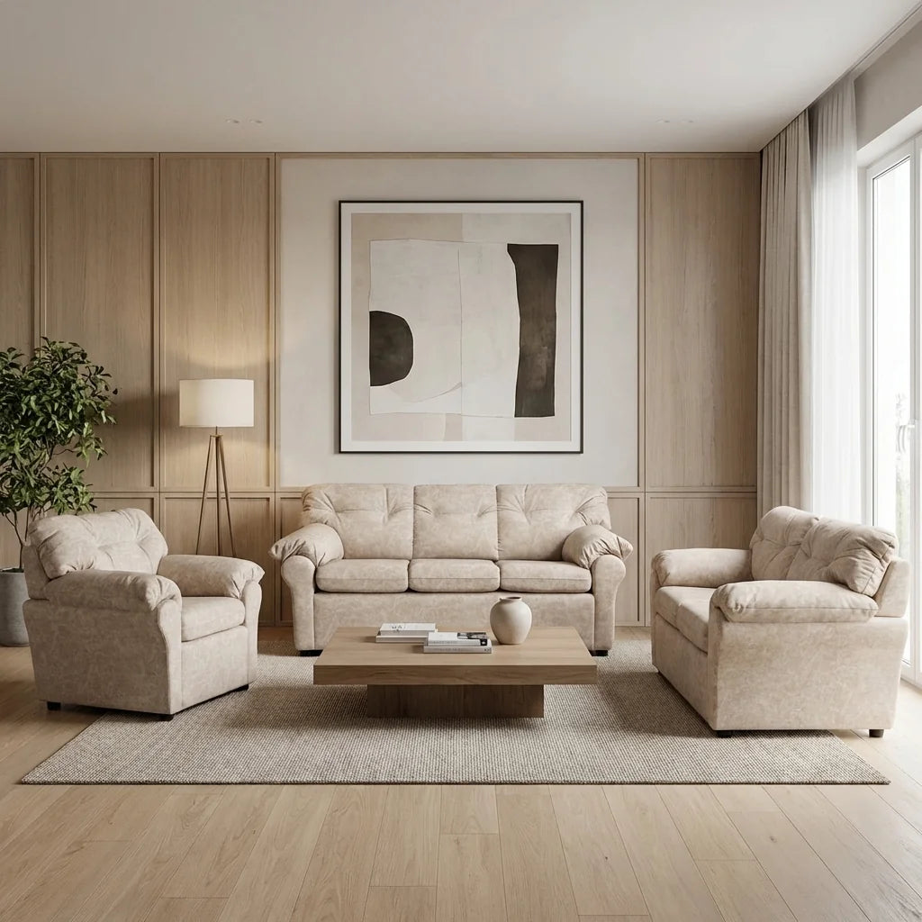 Living América 321 - Cuero Sintético Auris Beige