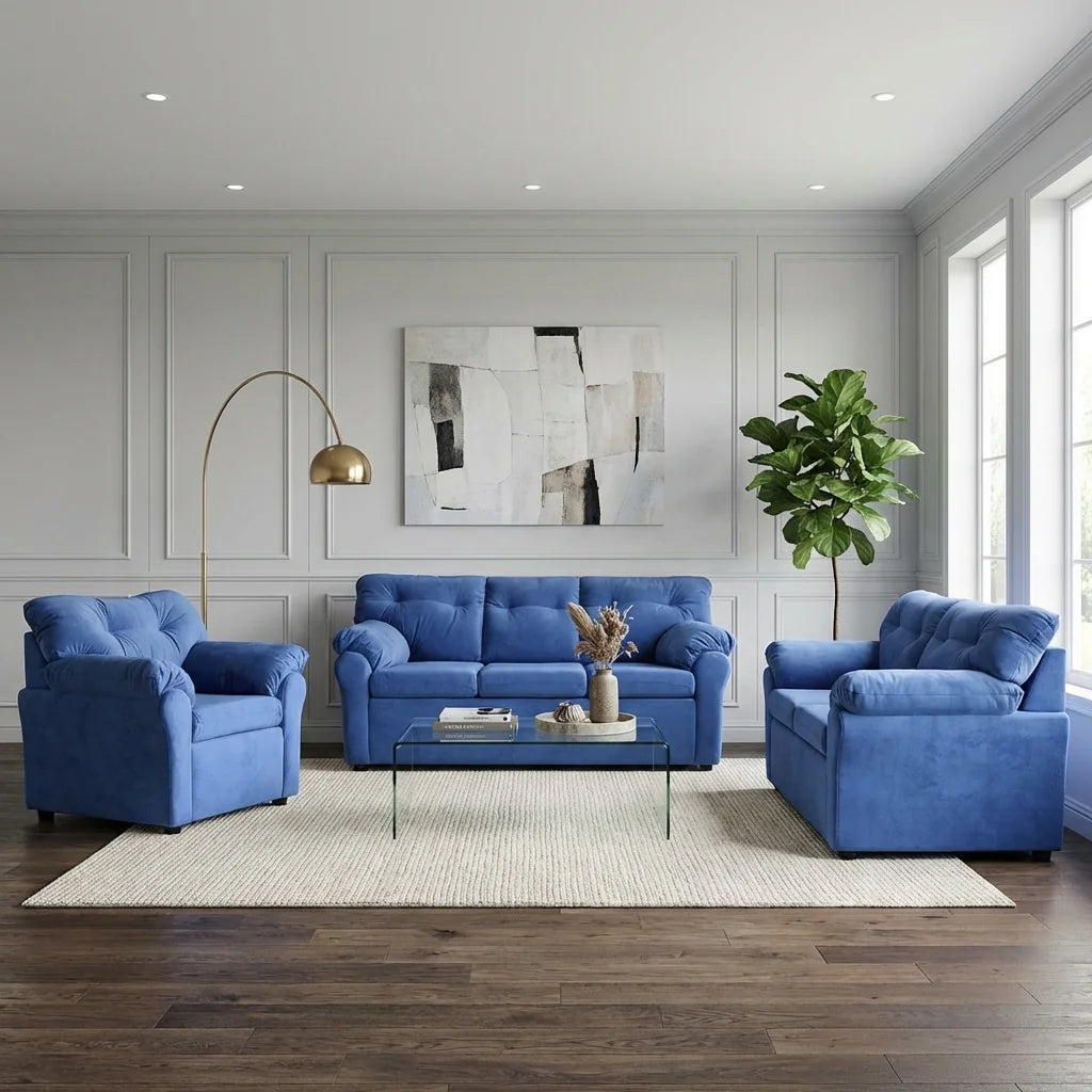 Living América 321 - Tela Felpa Azul Petróleo