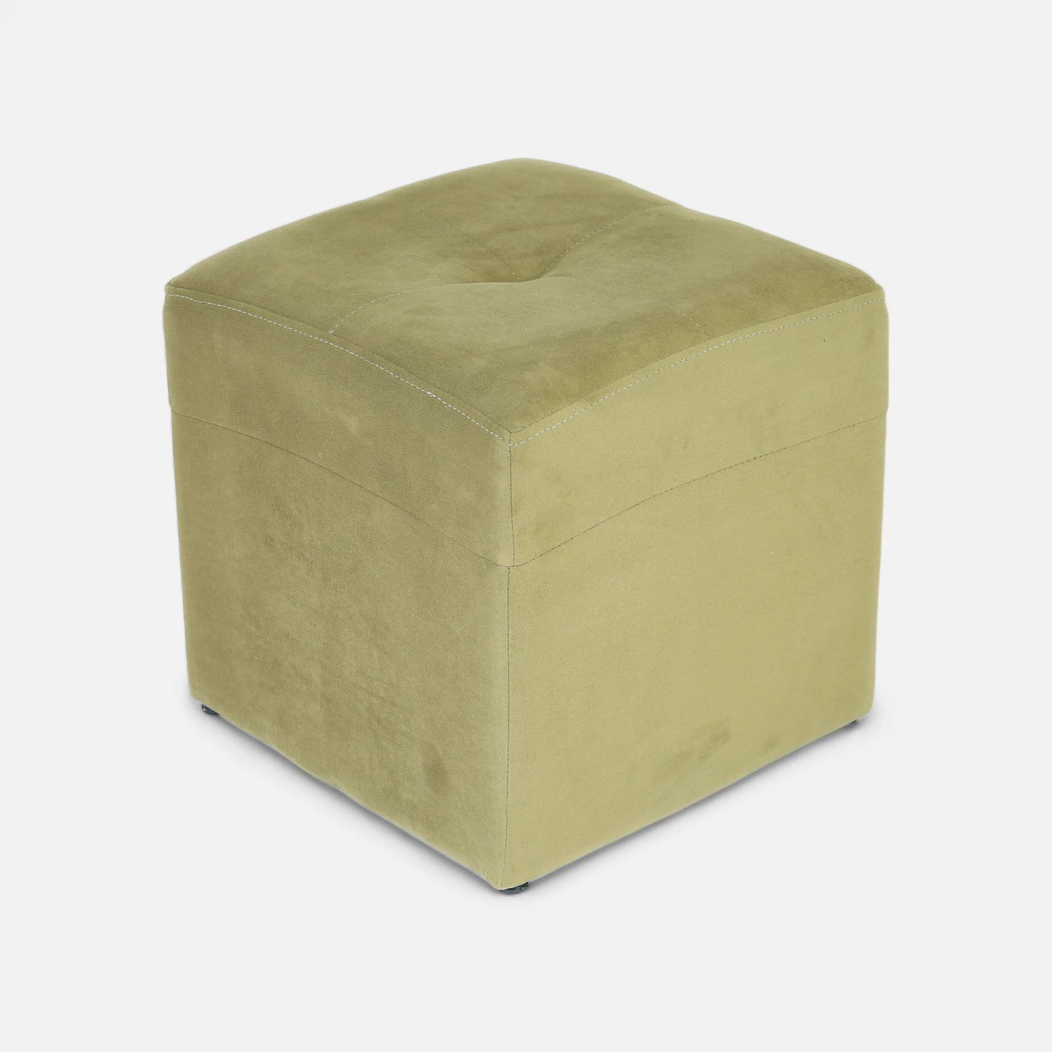 Living Emilia 3 Cuerpos Y 2 Poufs - Tela Felpa Verde Musgo