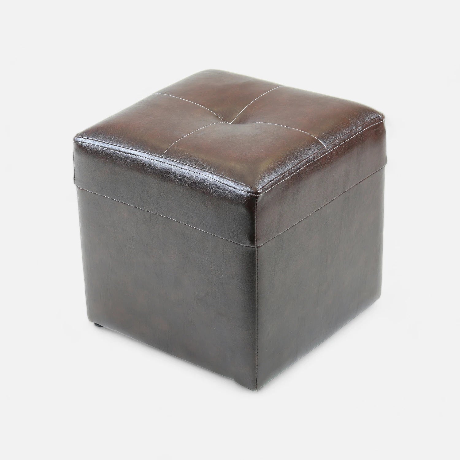 Living Emilia 3 Cuerpos Y 2 Poufs - Cuero Sintético Pu Café Moro