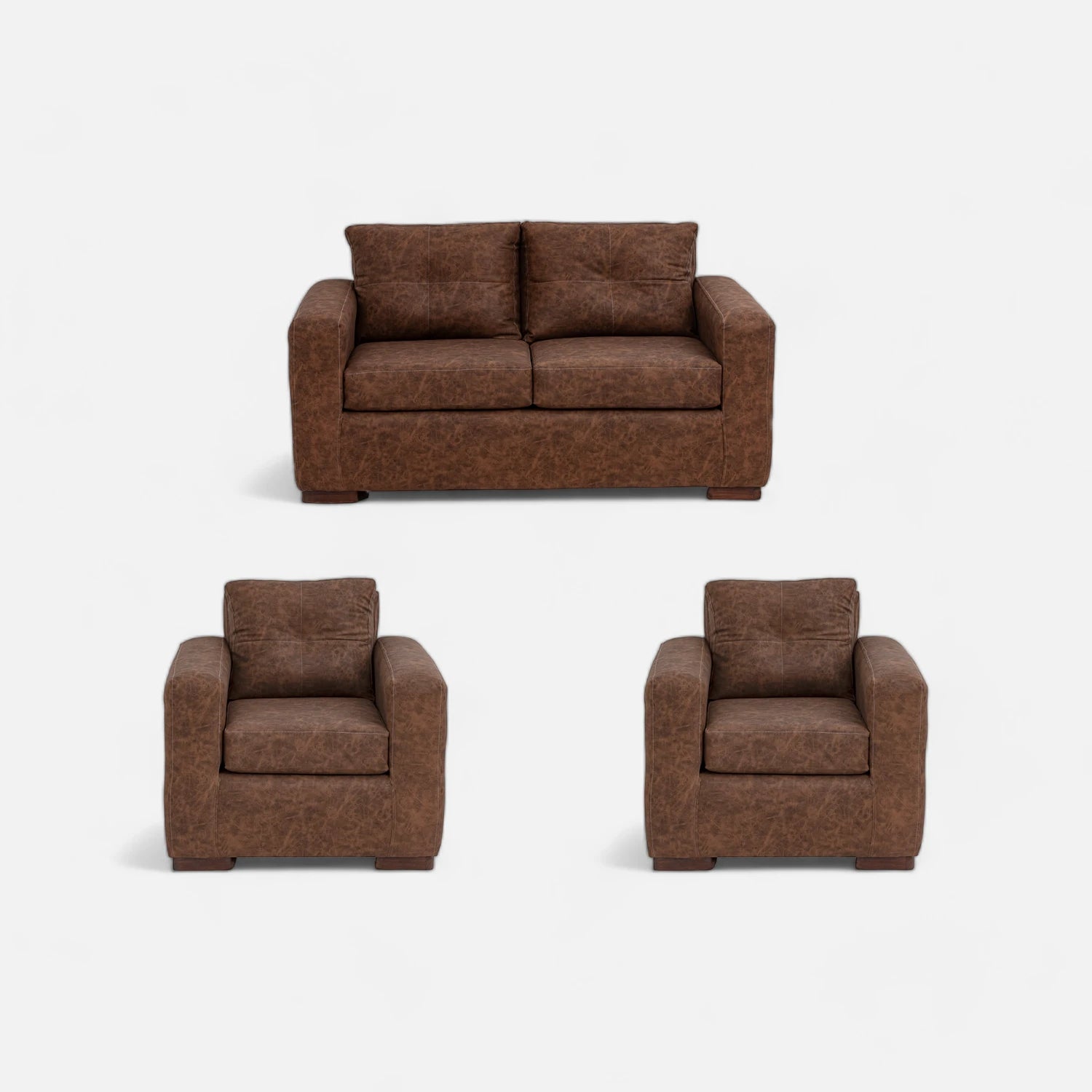 Living Franco 211 - Cuero Sintético Auris Café