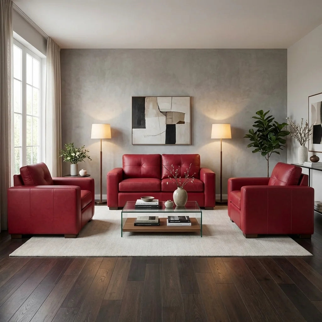 Living Franco 211 - Cuero Sintético Auris Burdeo