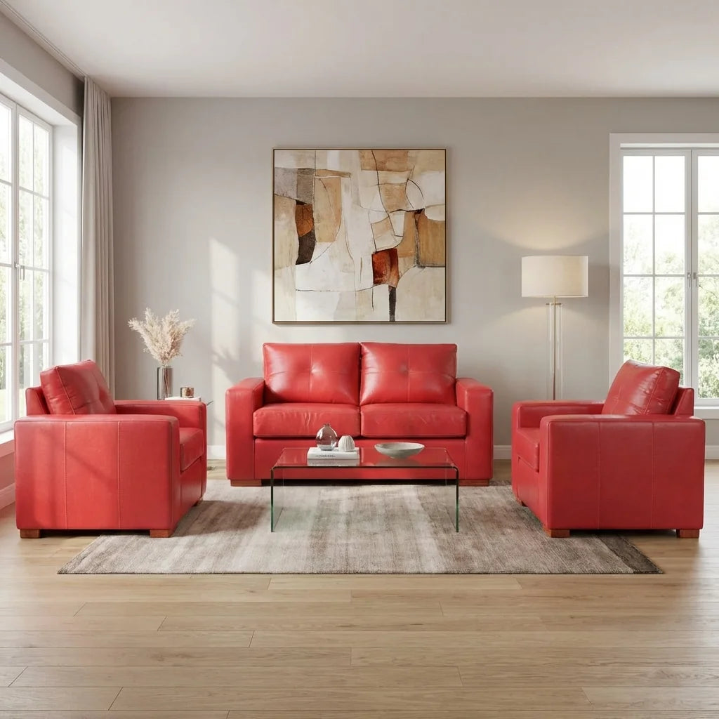 Living Franco 211 - Cuero Sintético Pu Rojo