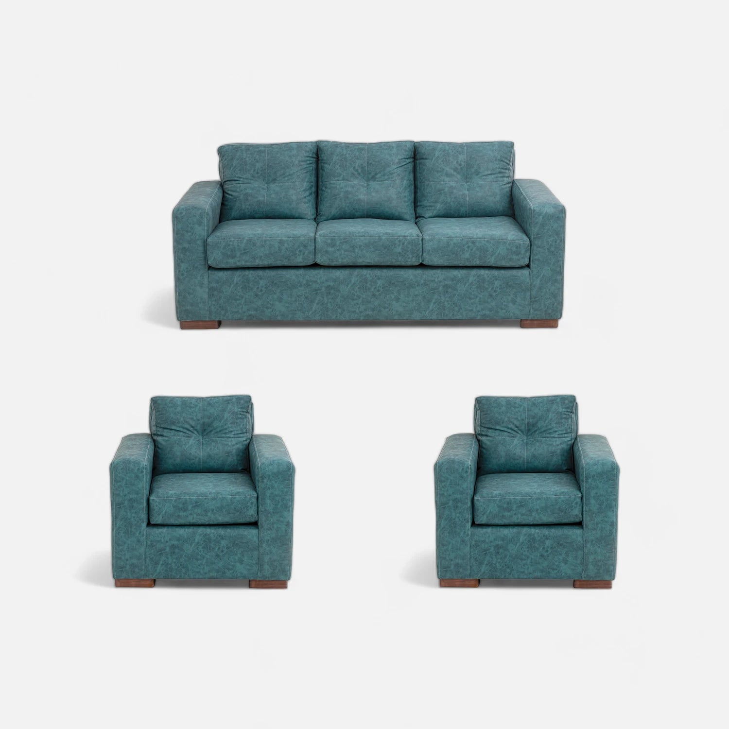 Living Franco 311 - Cuero Sintético Auris Azul Petróleo