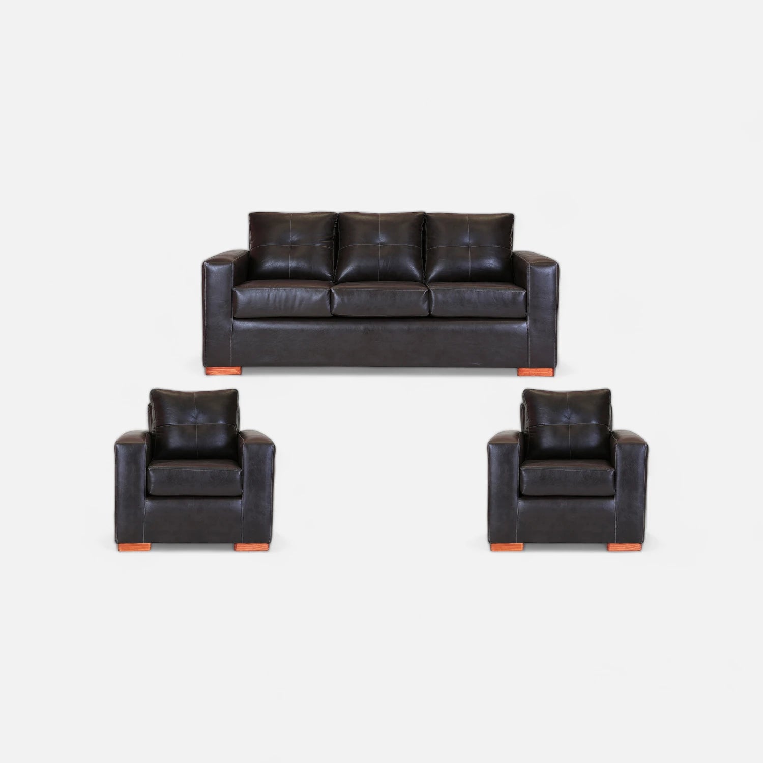 Living Franco 311 - Cuero Sintético Pu Café Moro