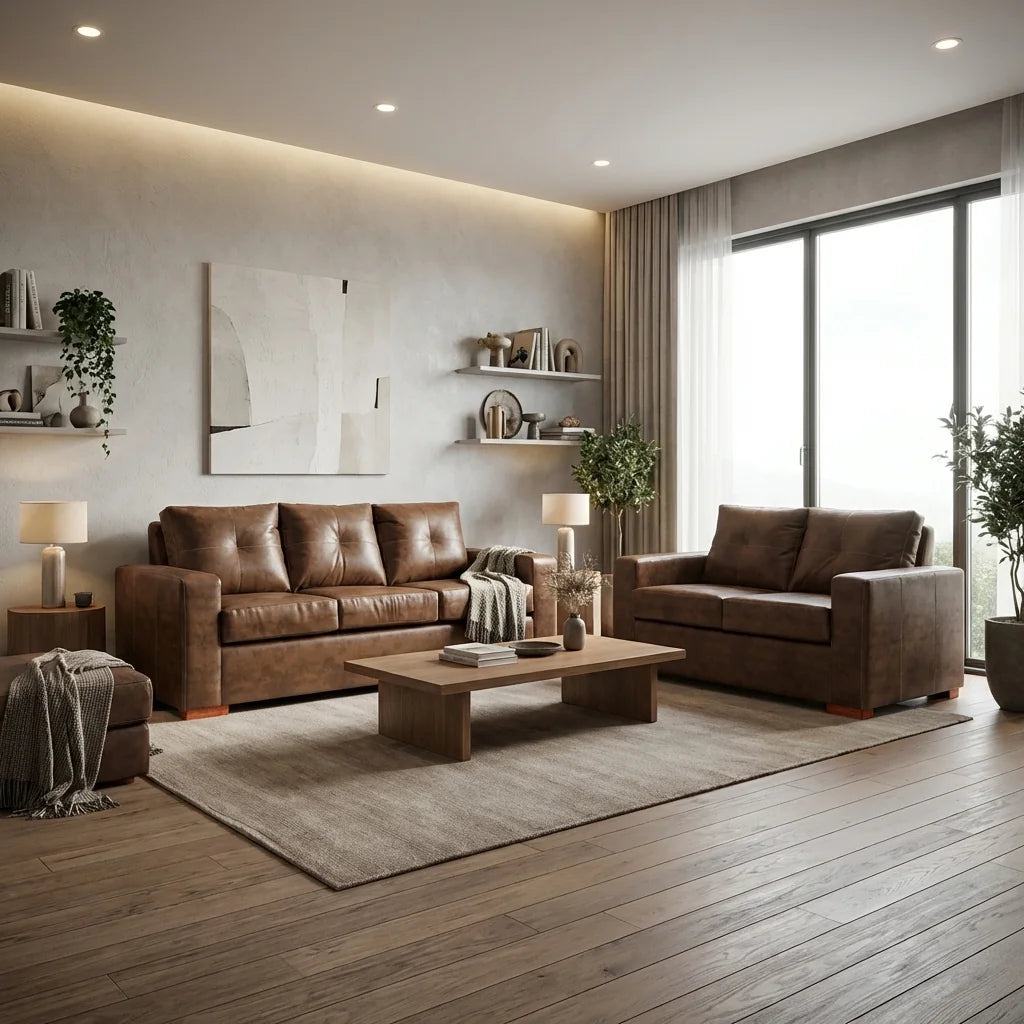 Living Franco 32 - Cuero Sintético Pu Caramelo