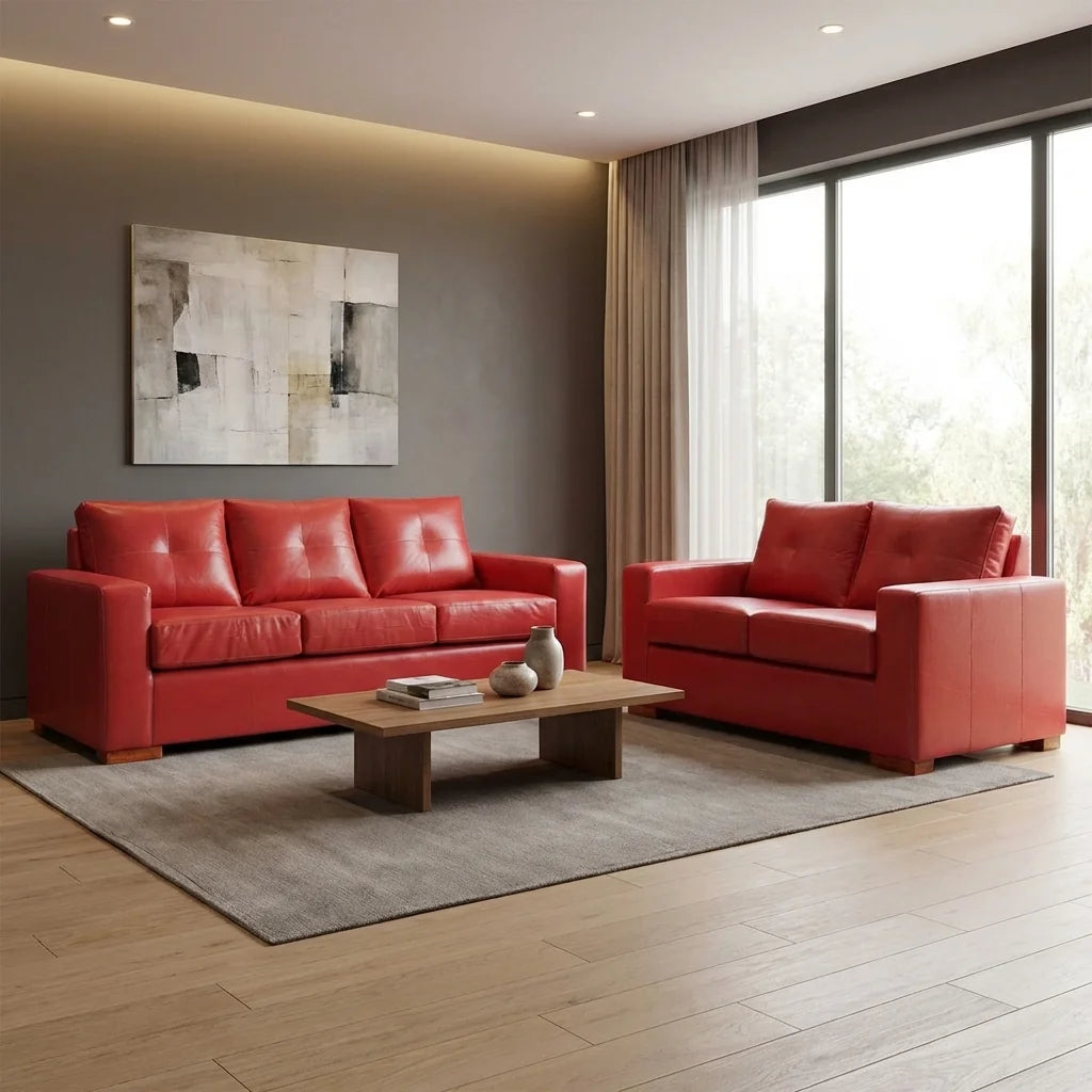 Living Franco 32 - Cuero Sintético Pu Rojo