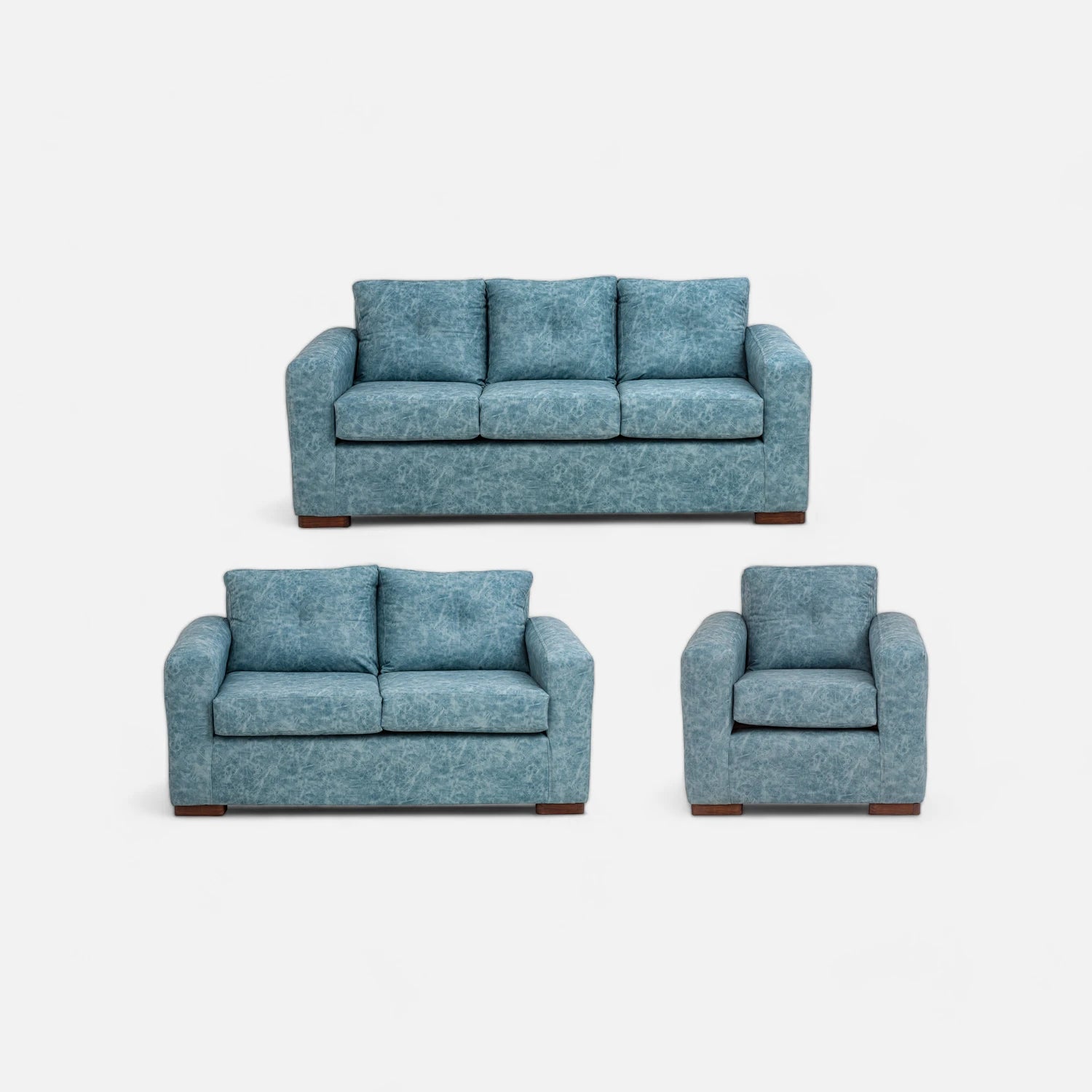 Living Franco 321 - Cuero Sintético Auris Azul Claro