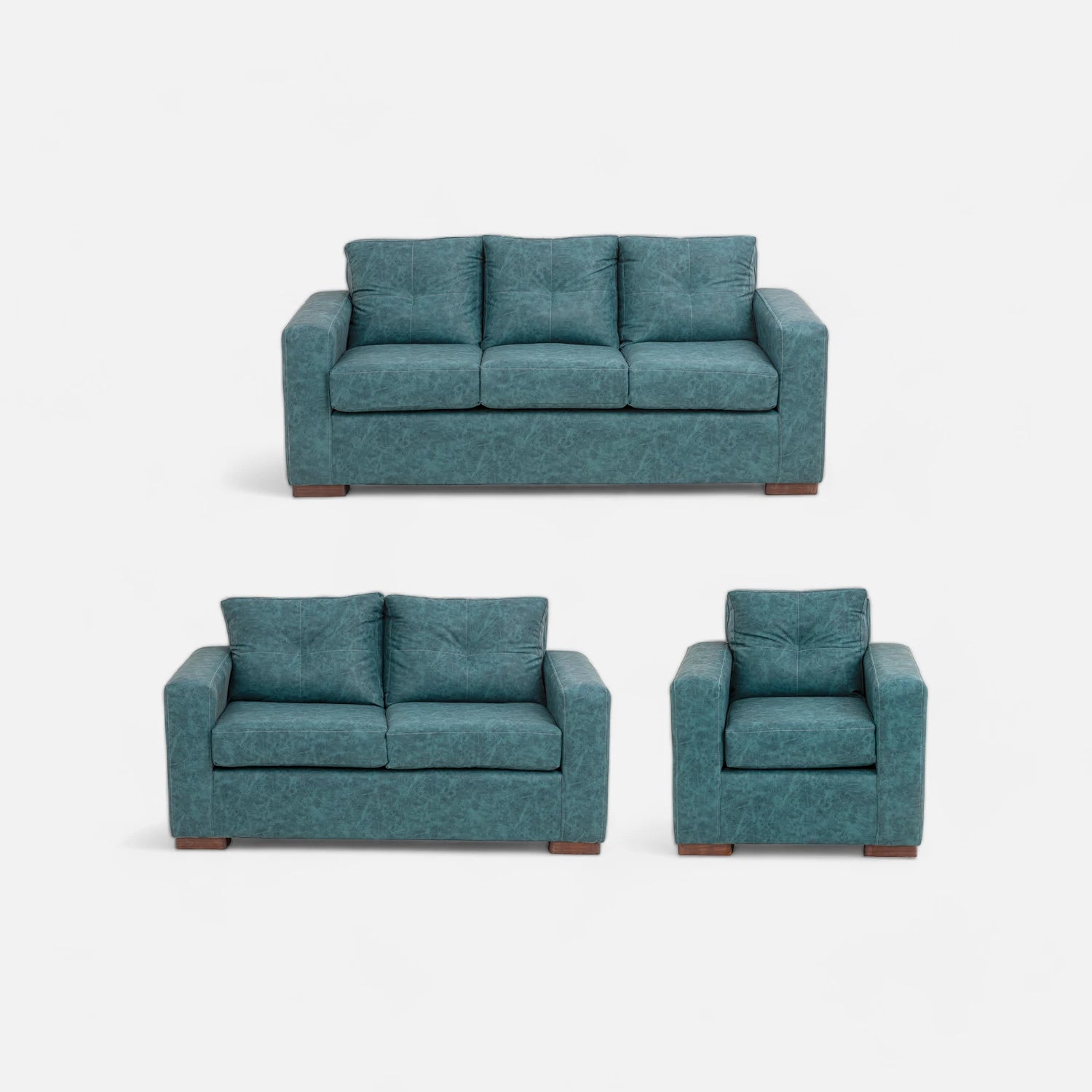 Living Franco 321 - Cuero Sintético Auris Azul Petróleo