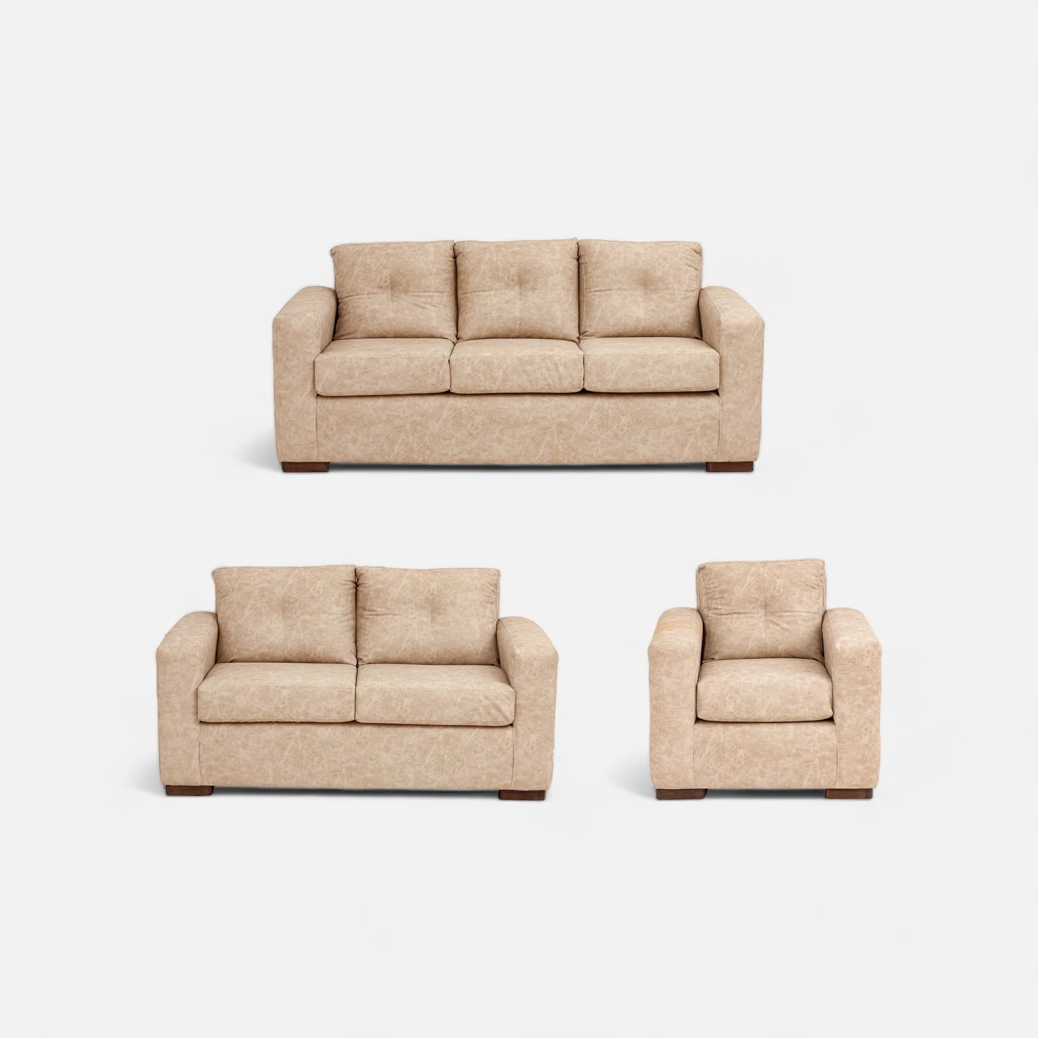 Living Franco 321 - Cuero Sintético Auris Beige