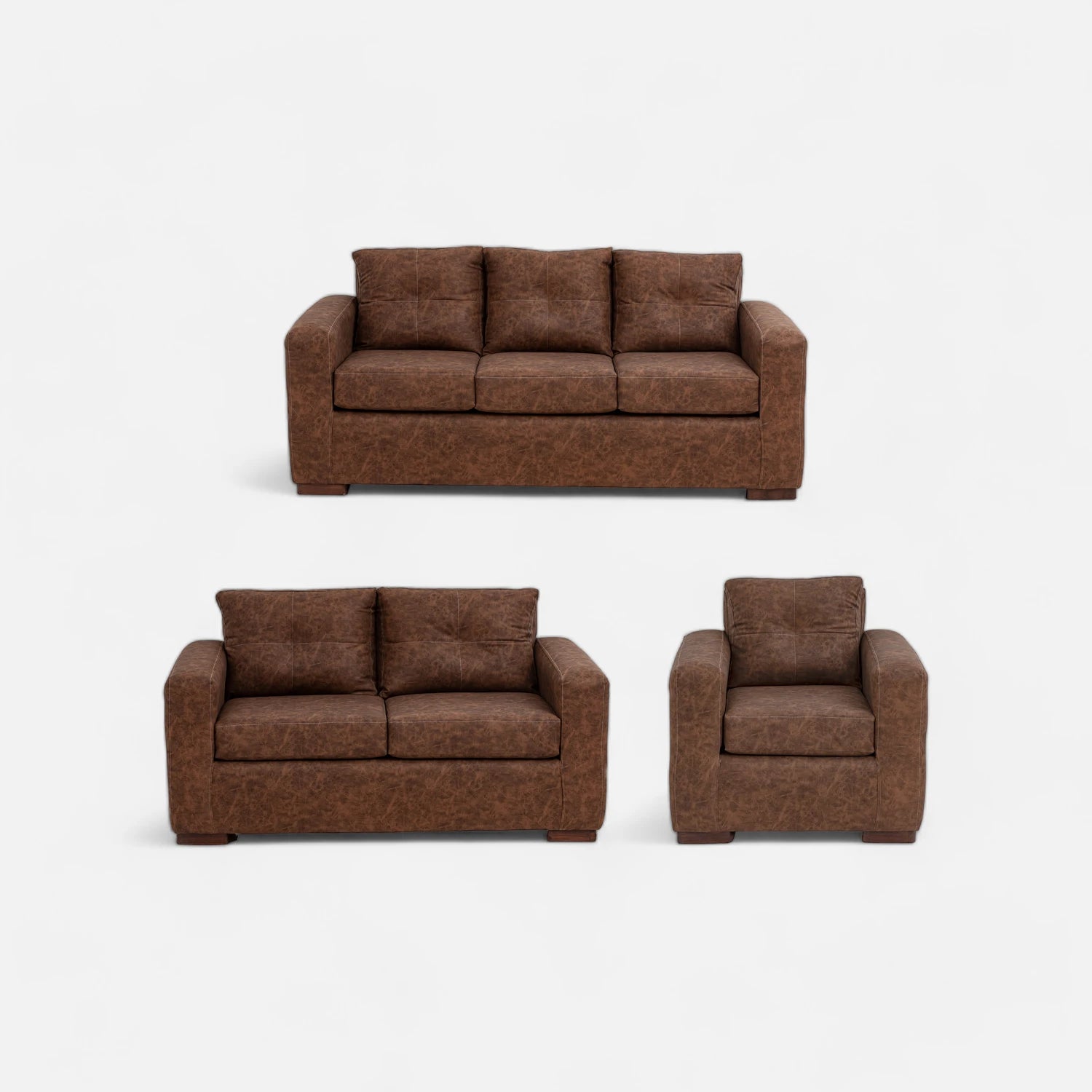 Living Franco 321 - Cuero Sintético Auris Café