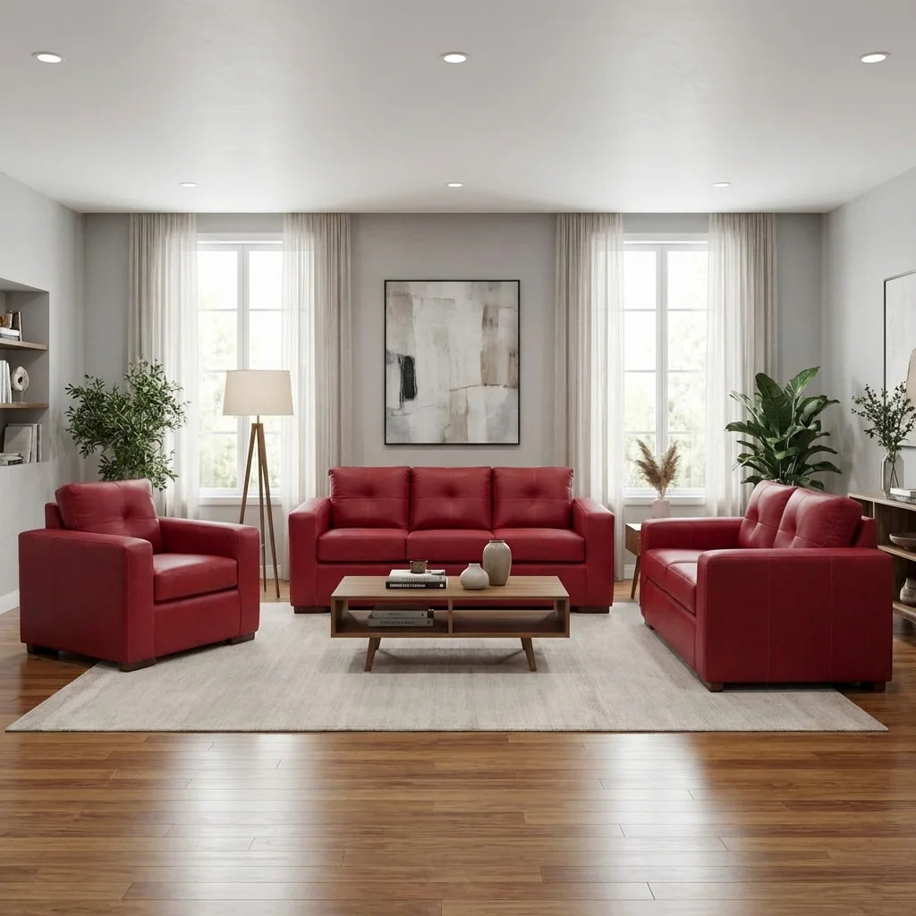 Living Franco 321 - Cuero Sintético Auris Burdeo