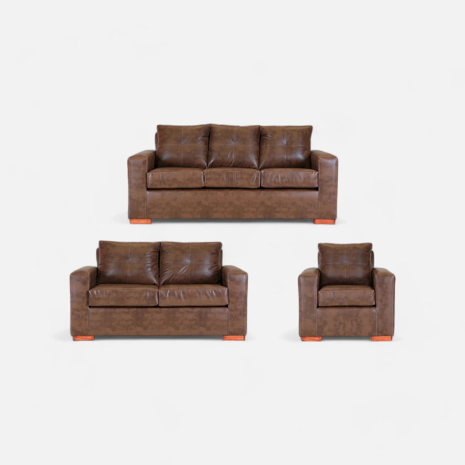 Living Franco 321 - Cuero Sintético Pu Caramelo