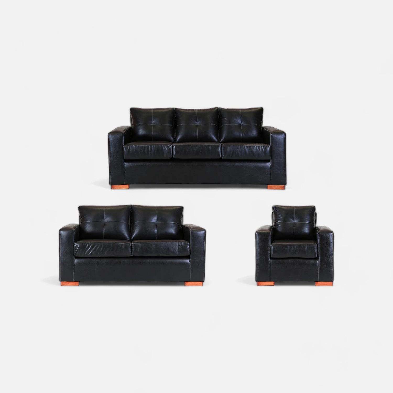 Living Franco 321 - Cuero Sintético Pu Negro