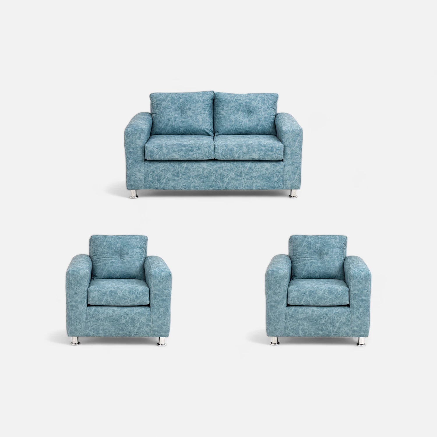 Living George 211 - Cuero Sintético Auris Azul Claro