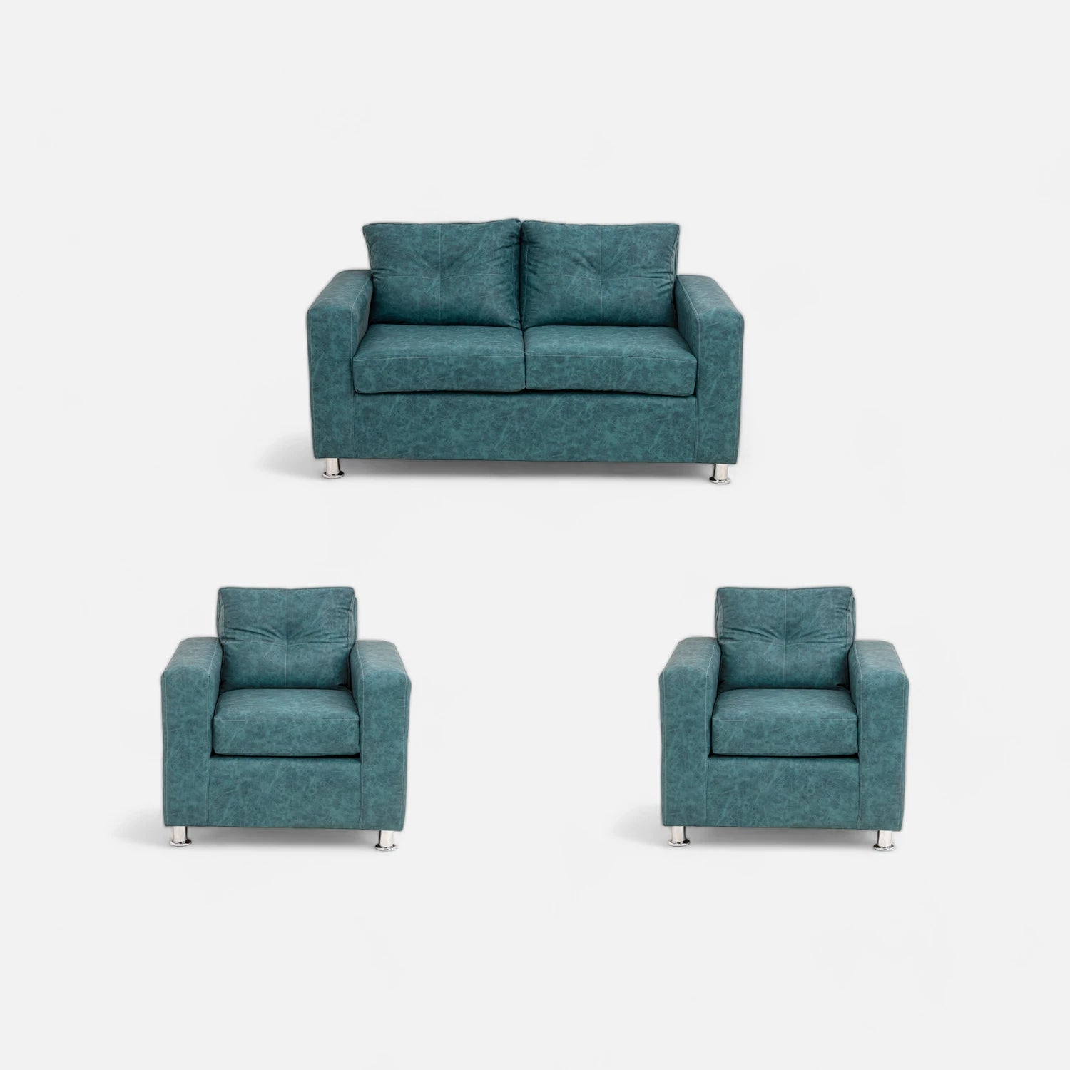 Living George 211 - Cuero Sintético Auris Azul Petróleo