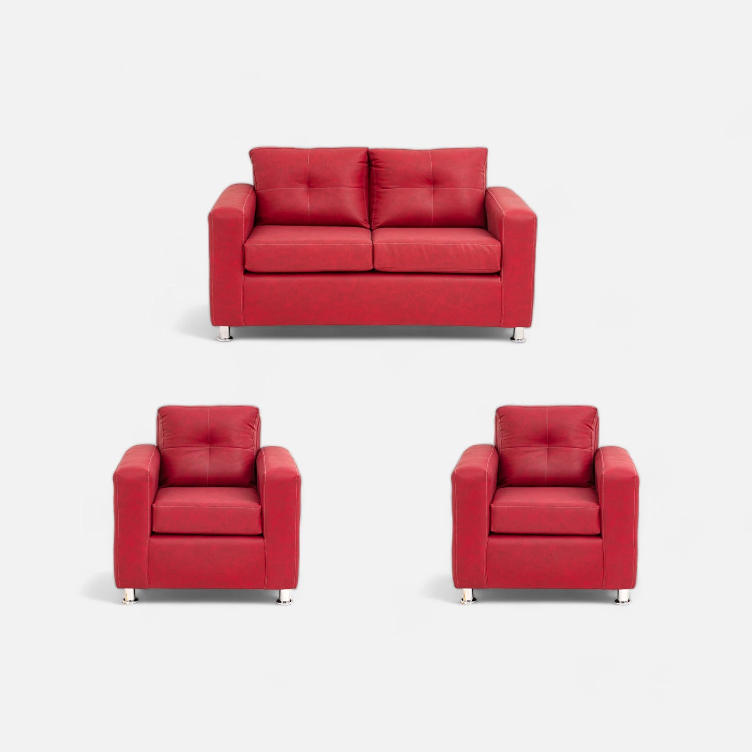 Living George 211 - Cuero Sintético Auris Burdeo